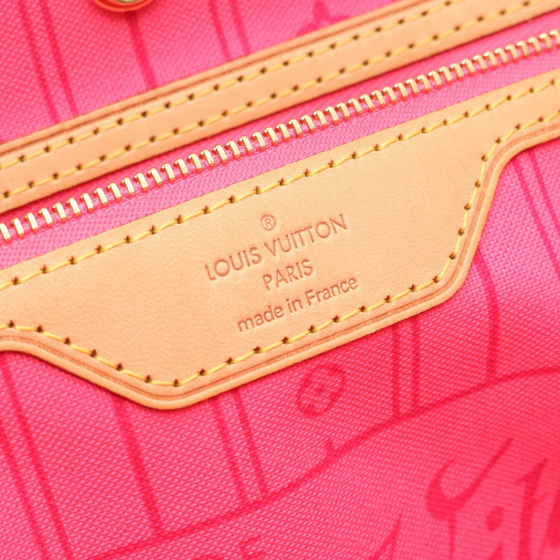 路易威登 Neverfull MM 單肩托特包 M48613 Monogram Rose 帆布二手 LV-3