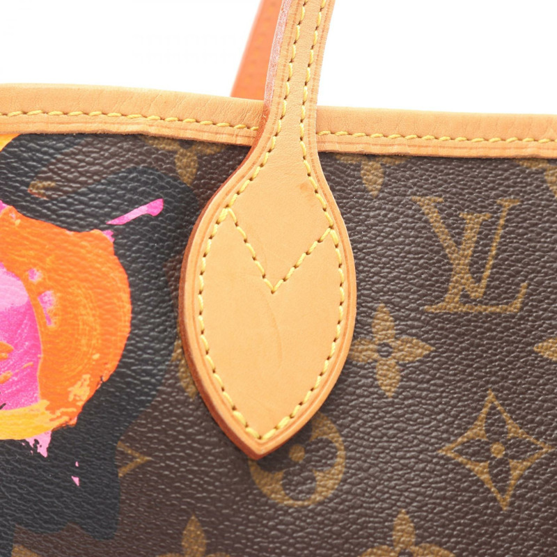 路易威登 Neverfull MM 單肩托特包 M48613 Monogram Rose 帆布二手 LV-6