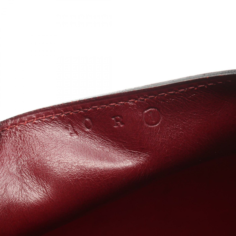 HERMES Cosmos 單肩包 Toile 官帆布皮革 米色 Rouge H 二手 GHW-4