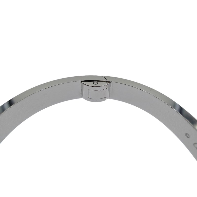 Cartier 卡地亞 Love 18K白金 (新款) 寬版滿天星鑽石手環 Size 16 Bracelet-7