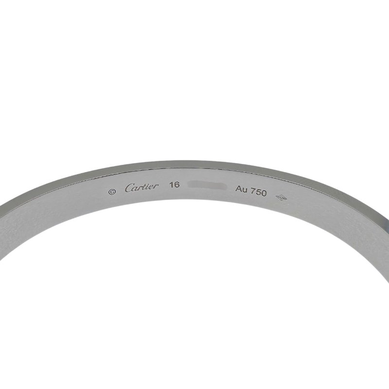 Cartier 卡地亞 Love 18K白金 (新款) 寬版滿天星鑽石手環 Size 16 Bracelet-8