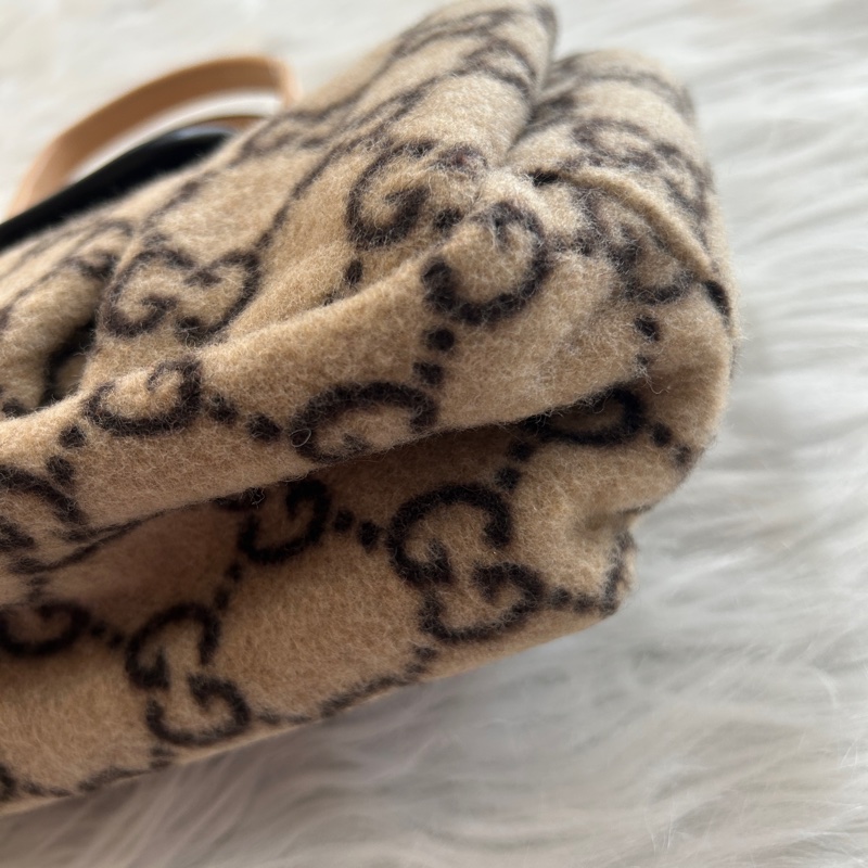 Gucci 絨布 滿版 小手提包-3