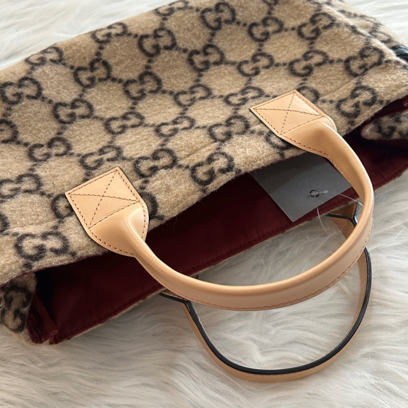 Gucci 絨布 滿版 小手提包-7