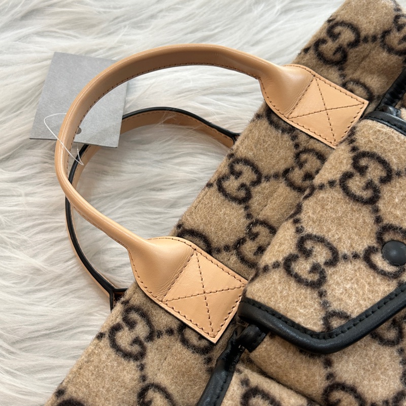 Gucci 絨布 滿版 小手提包-8