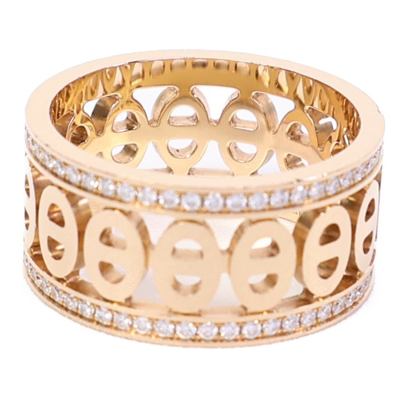HERMES 18K玫瑰金Chaine D'Ancre Divine Ring戒指-1