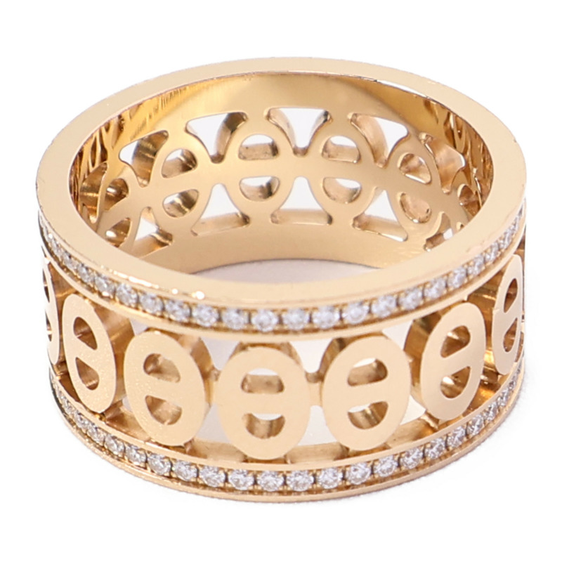 HERMES 18K玫瑰金Chaine D'Ancre Divine Ring戒指-2