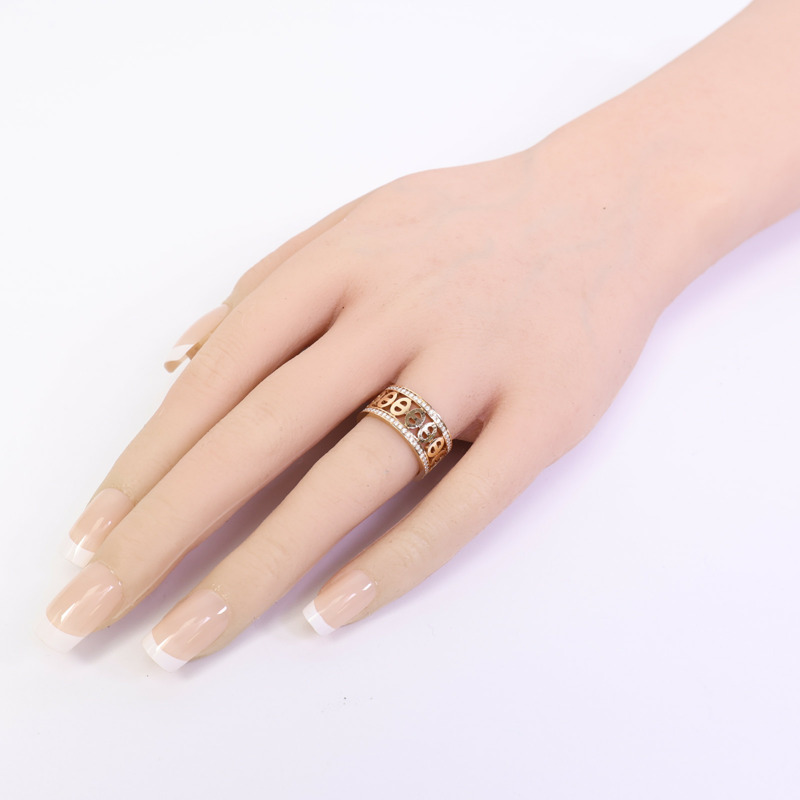 HERMES 18K玫瑰金Chaine D'Ancre Divine Ring戒指-7