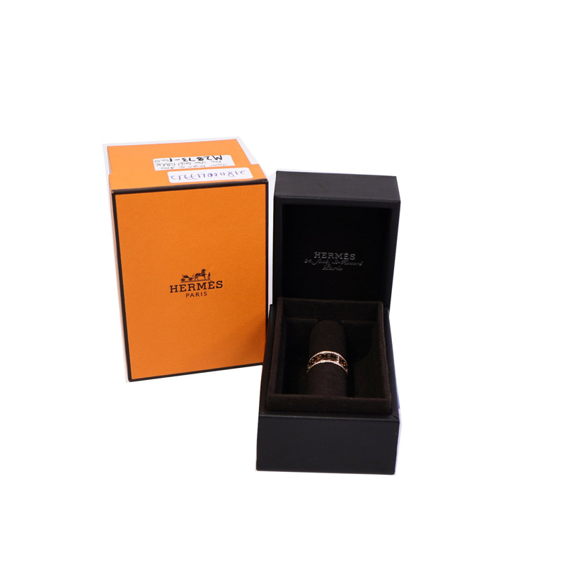 HERMES 18K玫瑰金Chaine D'Ancre Divine Ring戒指-8