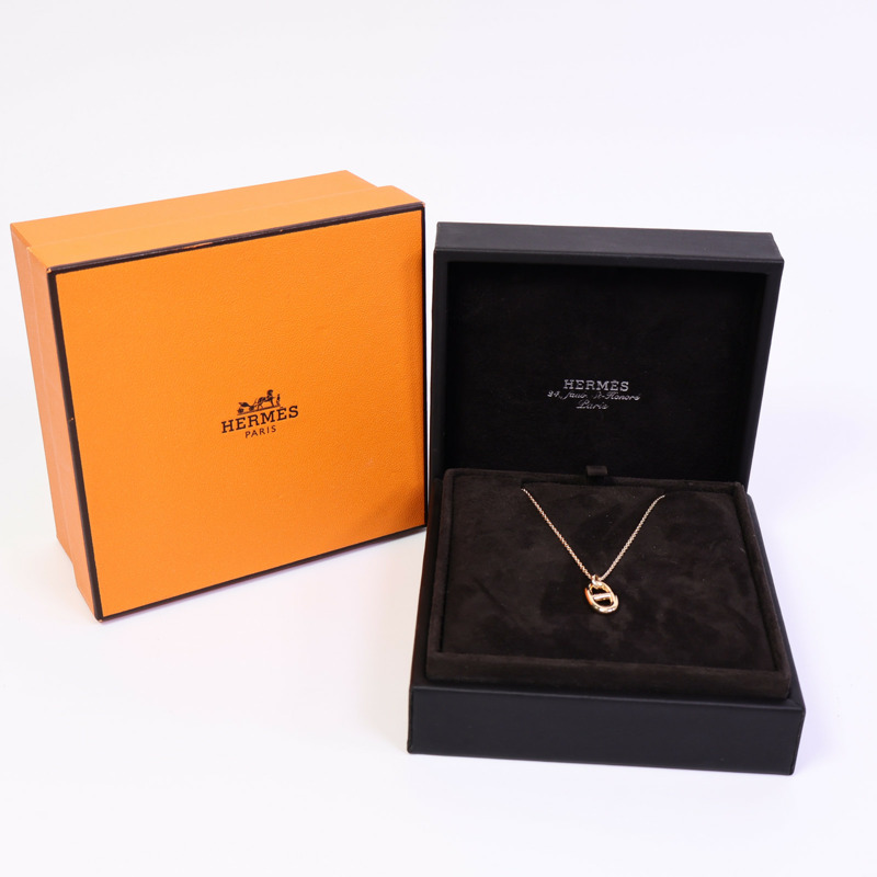 HERMES 18K玫瑰金Farandole Pendant項鍊-9
