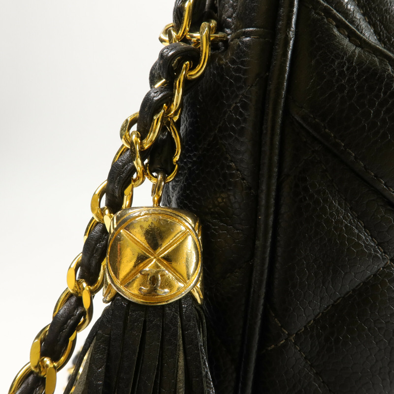 CHANEL 牛皮皮革Vintage Chain Shoulder Bag鏈帶肩背袋-10