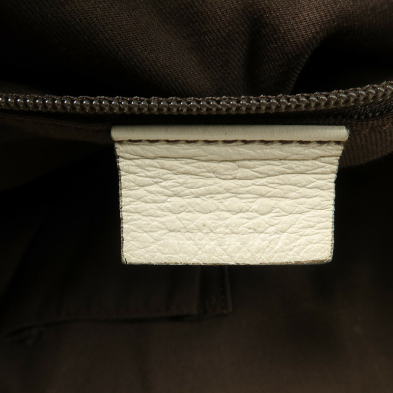 GUCCI 帆布/牛皮皮革Web Flap Tote肩背袋-5