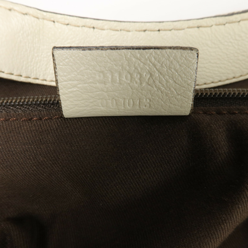 GUCCI 帆布/牛皮皮革Web Flap Tote肩背袋-6