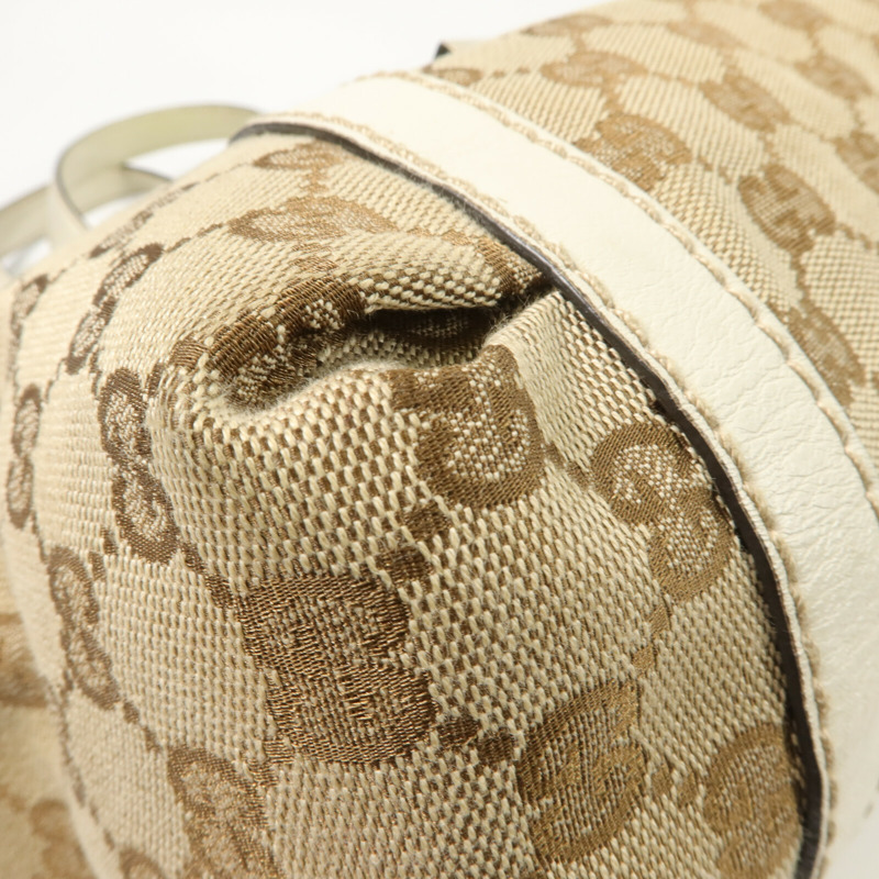 GUCCI 帆布/牛皮皮革Web Flap Tote肩背袋-12