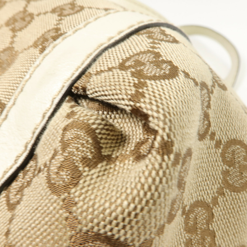 GUCCI 帆布/牛皮皮革Web Flap Tote肩背袋-15