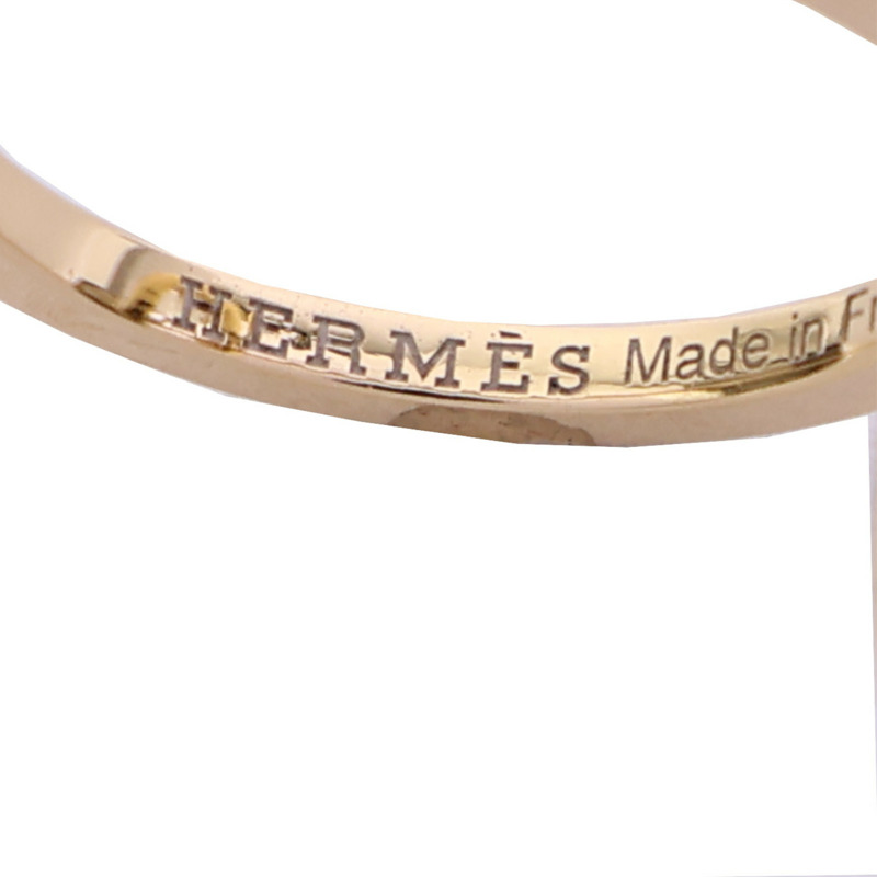 HERMES 18K玫瑰金Ever Chaine D'ancre Ring鑽石戒指-6
