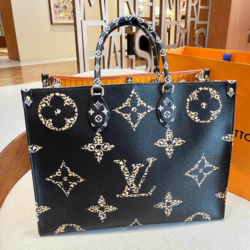 LV 限定叢林系列大號onthego單肩包 芯片款-0