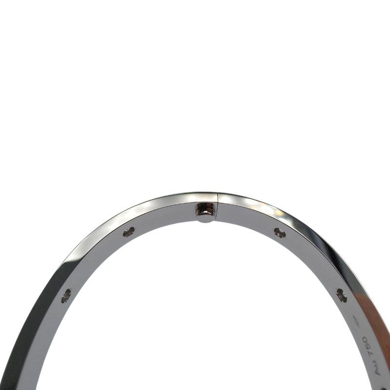 【新款🏵到貨】 Cartier 卡地亞 Love 18K白金 (新款)寬版全鑽石手環 Size 16 Bracelet-6