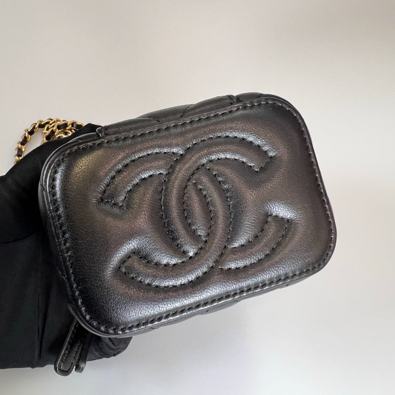 CHANEL 金球小盒子包羊皮黑 AP1447/晶片款-4