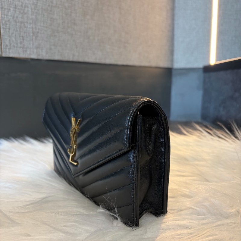 YSL小羊皮金鏈WOC/黑 全新商品-2