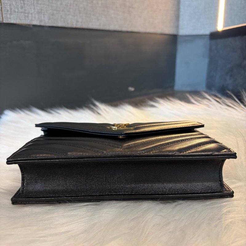 YSL小羊皮金鏈WOC/黑 全新商品-3