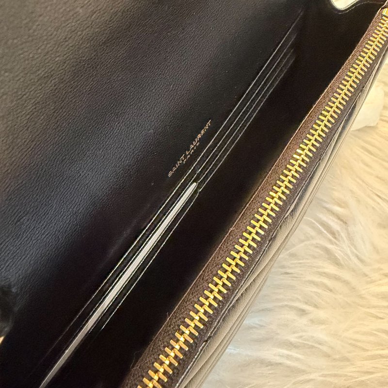YSL小羊皮金鏈WOC/黑 全新商品-4