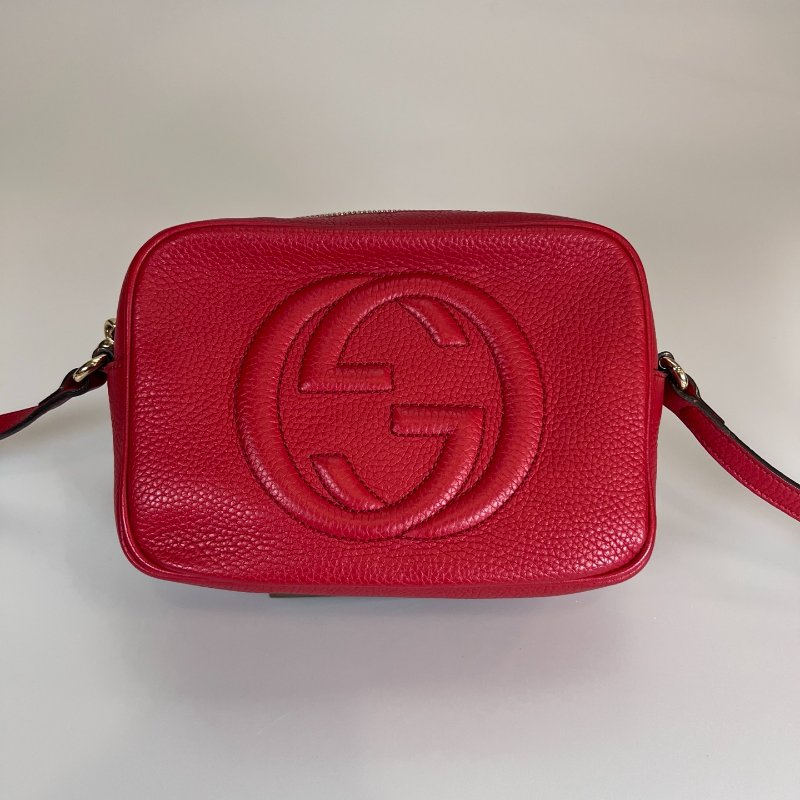 GUCCI 308364 紅色SOHO相機包-0