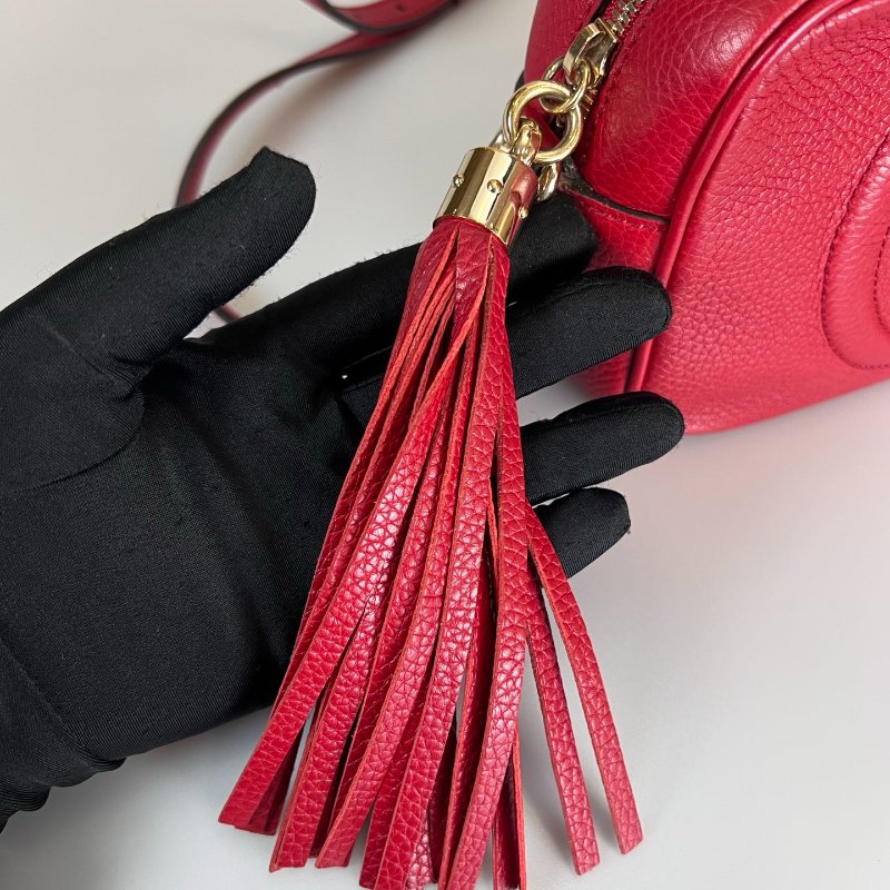 GUCCI 308364 紅色SOHO相機包-9
