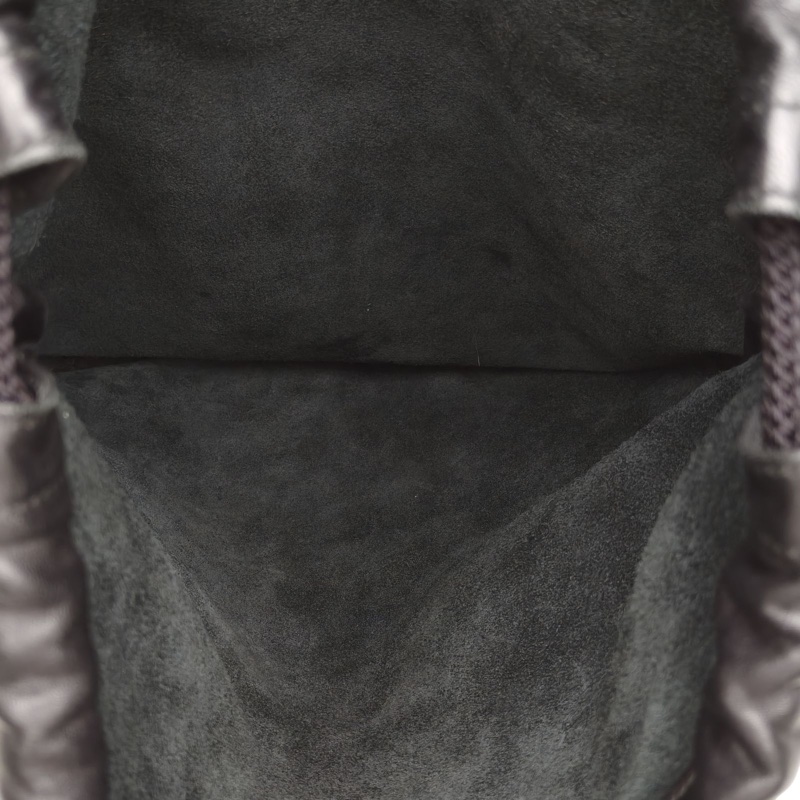 GUCCI Printleather抽繩雙肩包中號黑色牛皮-4