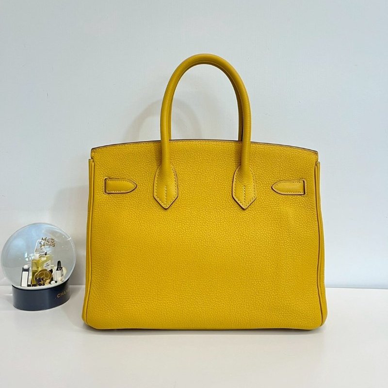 Hermes Birkin30 琥珀黃 玉米黃 銀釦-1