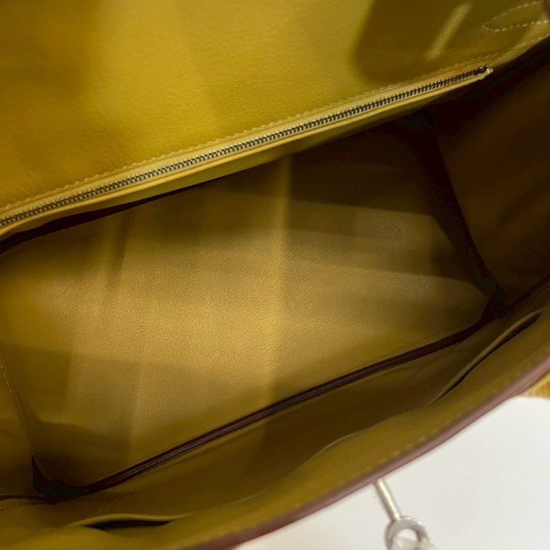 Hermes Birkin30 琥珀黃 玉米黃 銀釦-19