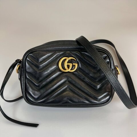 GUCCI 448065 黑MARMONT相機包 18cm