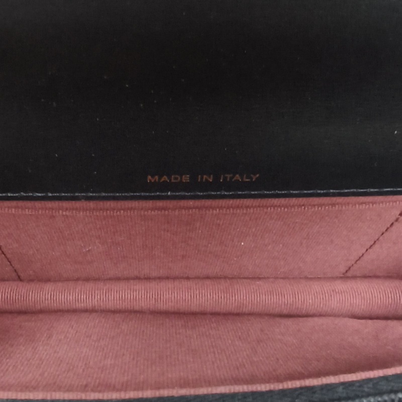 CHANEL 雙金珠mini吸扣woc黑色牛皮金扣雙金珠肩背包-4
