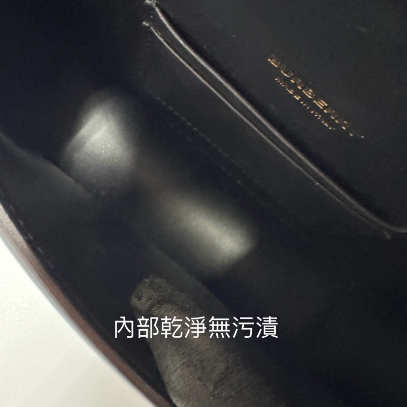 (極新🎁) Burberry 巴寶莉 全牛皮 黑金斜背包 【專櫃價85,000】-12