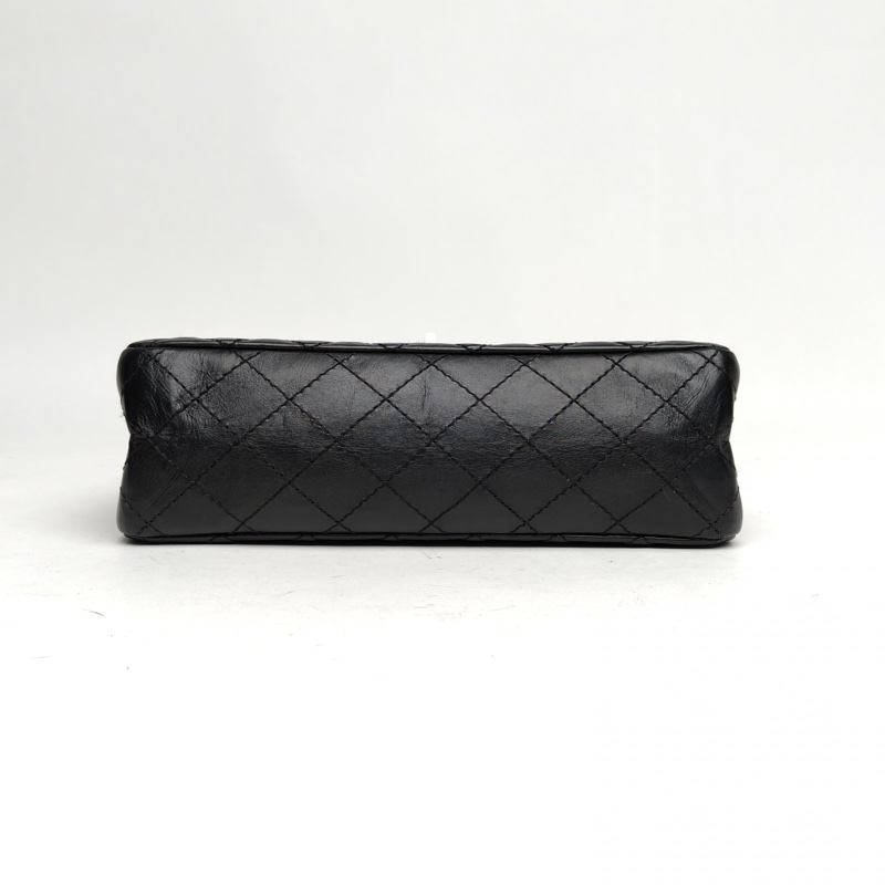 CHANEL 2.55口蓋包小號24黑色金扣肩背包-3