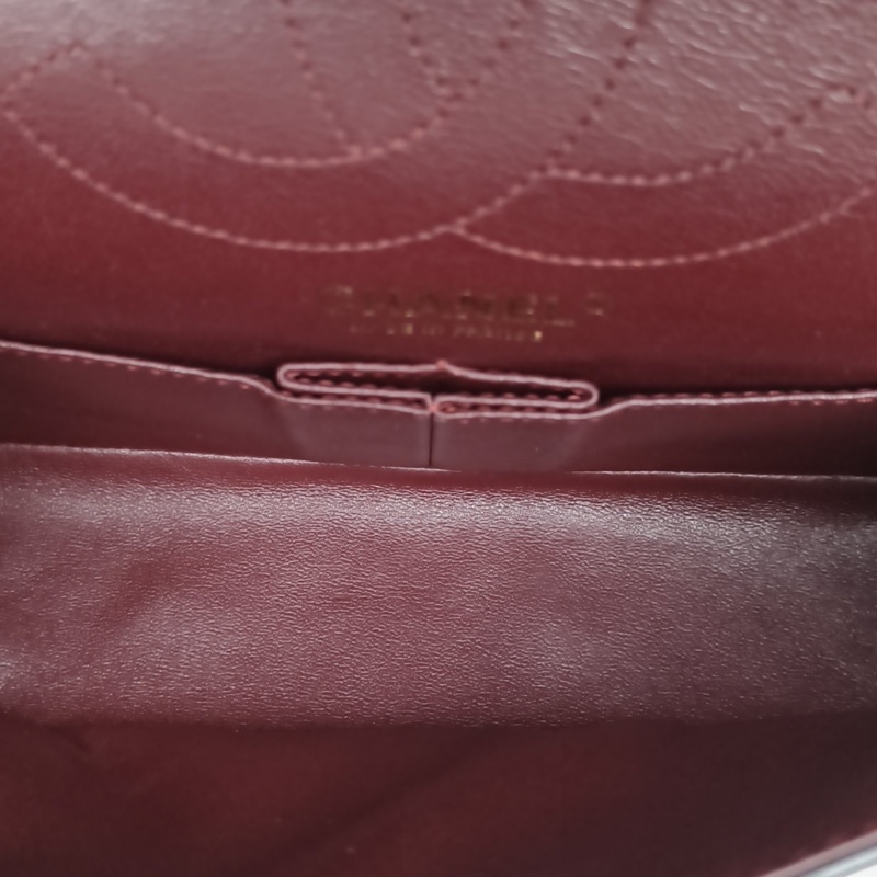 CHANEL 2.55口蓋包小號24黑色金扣肩背包-5