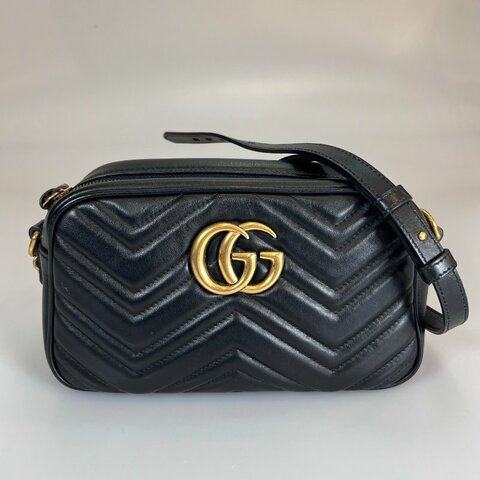 GUCCI 447632 黑Marmont相機包 24CM