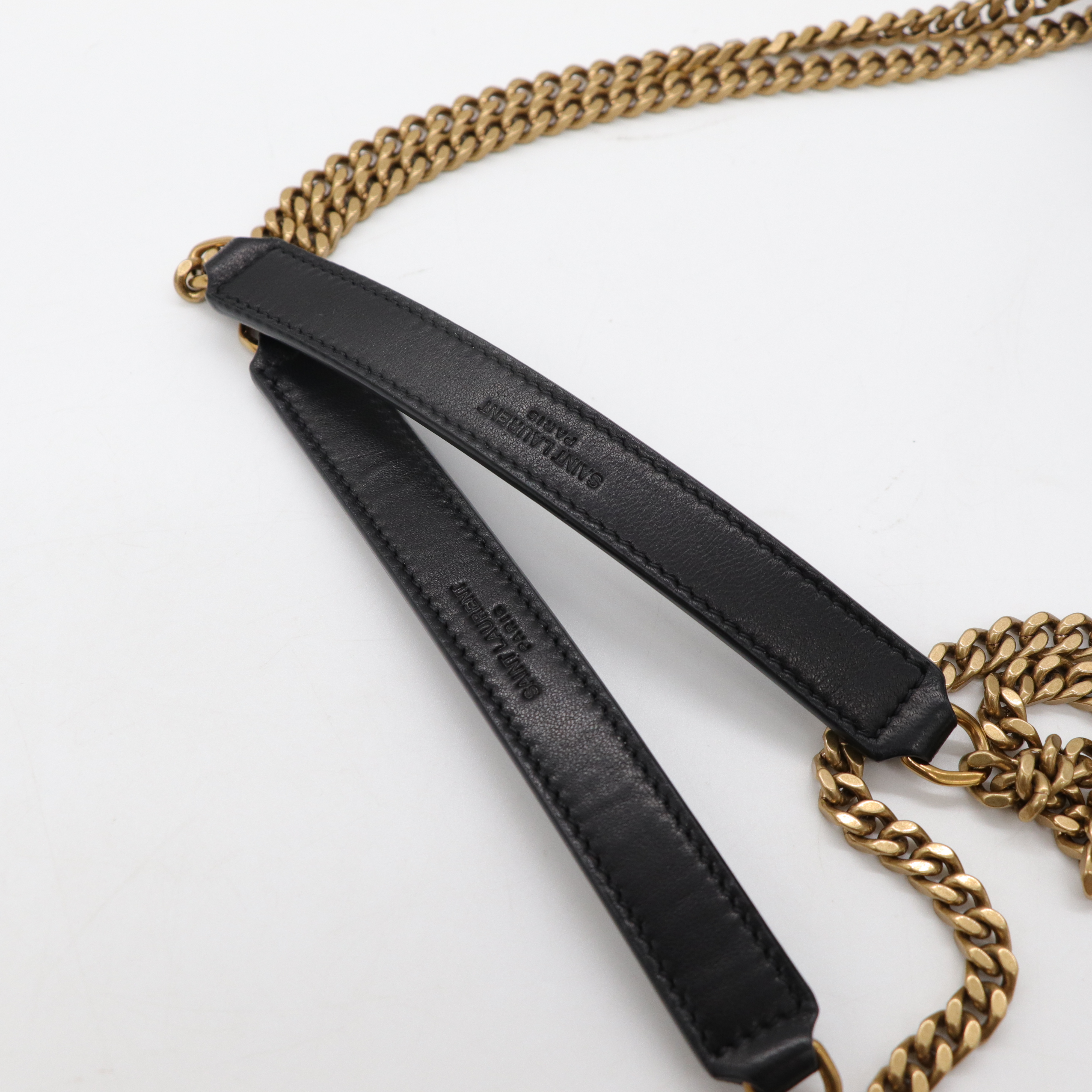Saint Laurent YSL 聖羅蘭 NIKI 黑色 V紋 皮 郵差包 肩背包 斜背包 兩用包-9