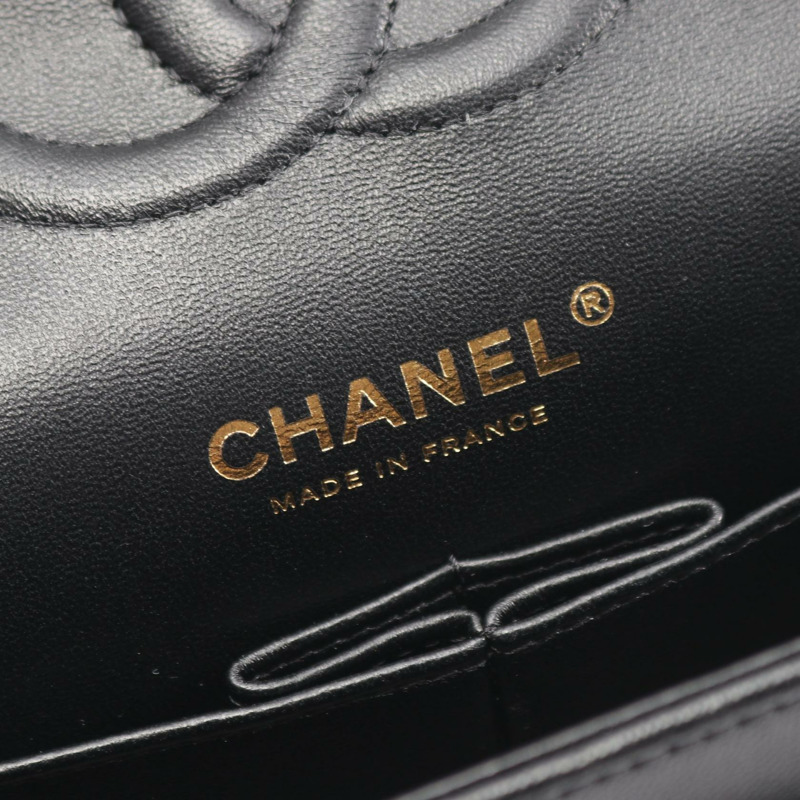 香奈兒 (CHANEL) 絎縫雙蓋鏈條肩背包 A01112 皮革 BK GHW 二手-3