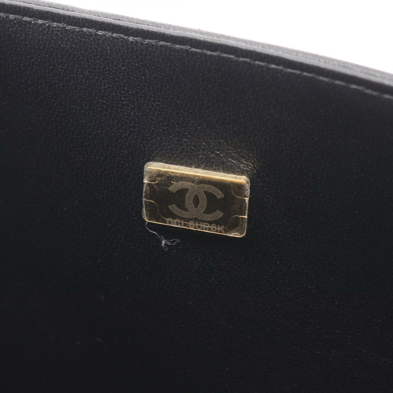 香奈兒 (CHANEL) 絎縫雙蓋鏈條肩背包 A01112 皮革 BK GHW 二手-4