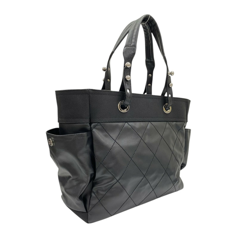 黑色 帆布 Paris Biarritz 托特包 肩背包 無卡【CHANEL 香奈兒】 A34210-1