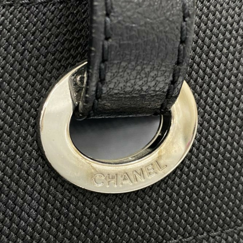 黑色 帆布 Paris Biarritz 托特包 肩背包 無卡【CHANEL 香奈兒】 A34210-8