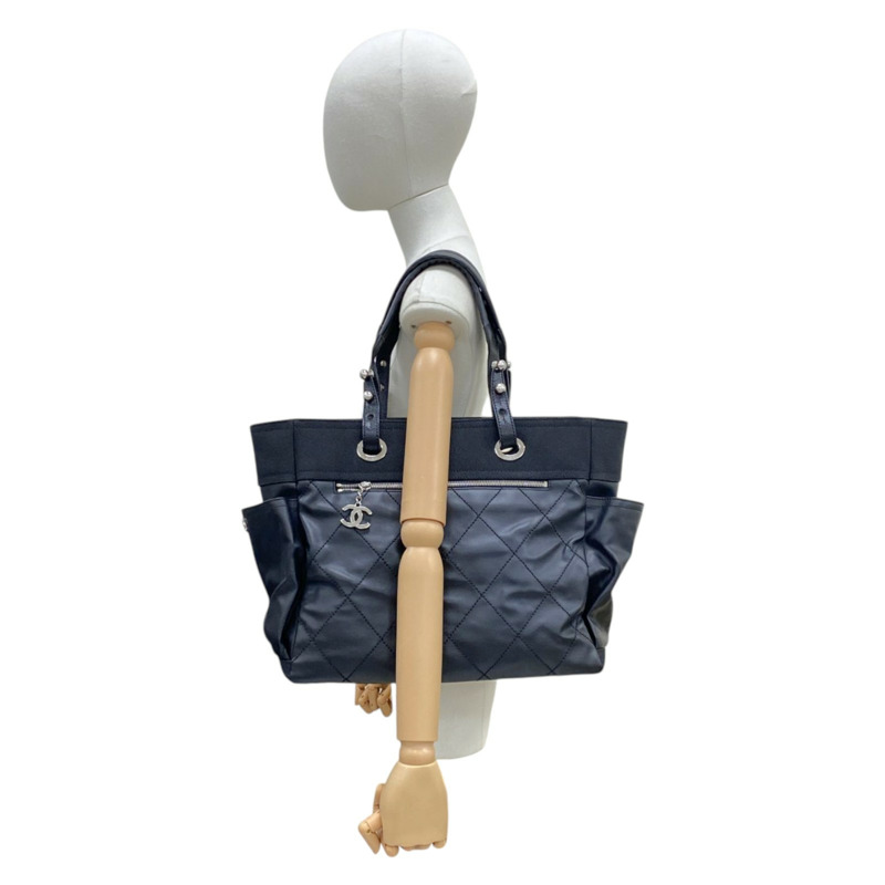黑色 帆布 Paris Biarritz 托特包 肩背包 無卡【CHANEL 香奈兒】 A34210-11