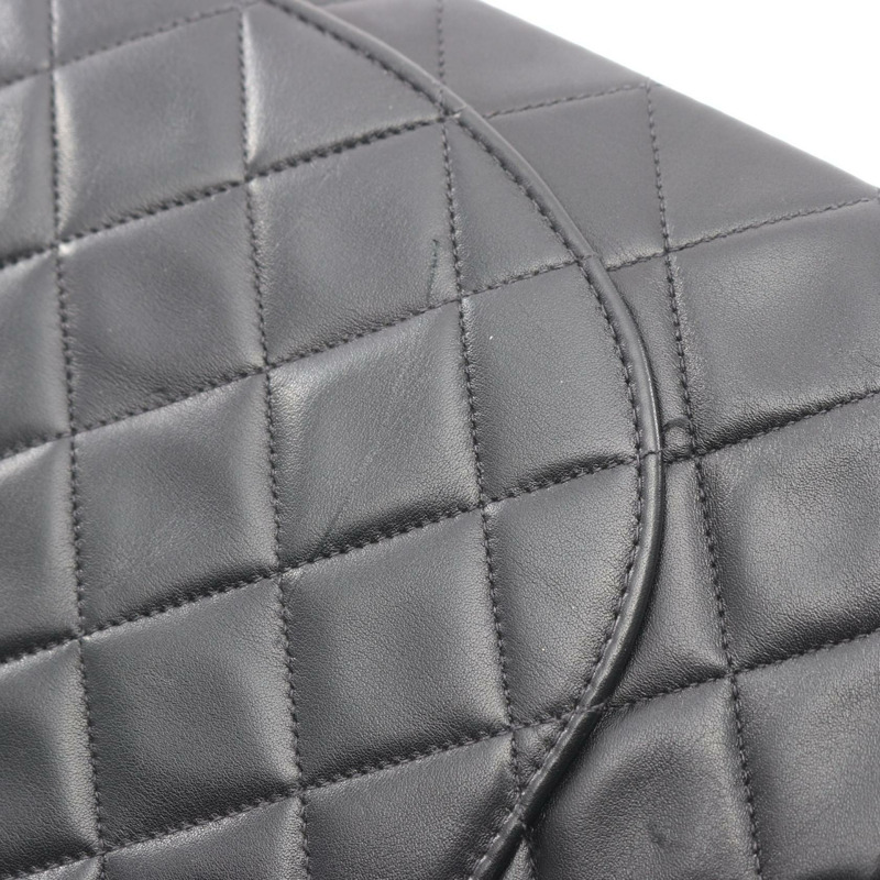 香奈兒 Jumbo Matelasse 34 鏈條肩背包,羊皮材質,黑色,金色五金,二手 CC-7