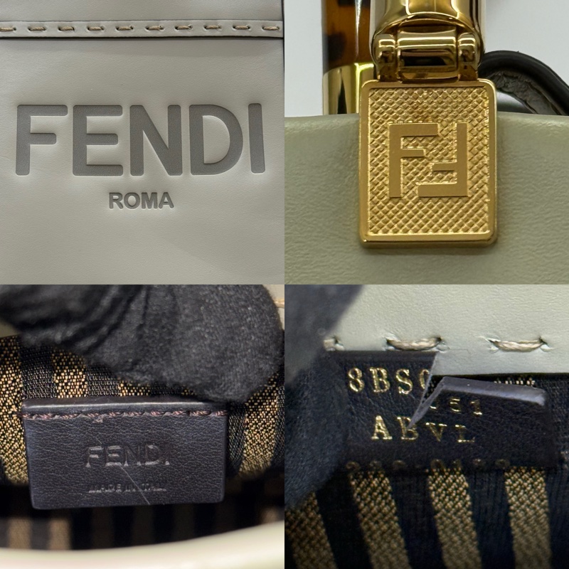 FENDI 芬迪 綠色牛皮MINI SUNSHINE SHOPPER 手提斜背2way包 8BS051-7