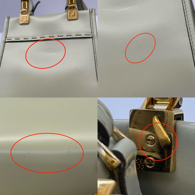 FENDI 芬迪 綠色牛皮MINI SUNSHINE SHOPPER 手提斜背2way包 8BS051-8