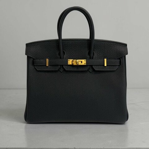 Hermes Birkin25 金釦 膠膜未撕 W刻 Togo皮 臺灣購證正本 全配