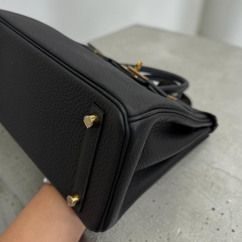 Hermes Birkin25 金釦 膠膜未撕 W刻 Togo皮 臺灣購證正本 全配-11