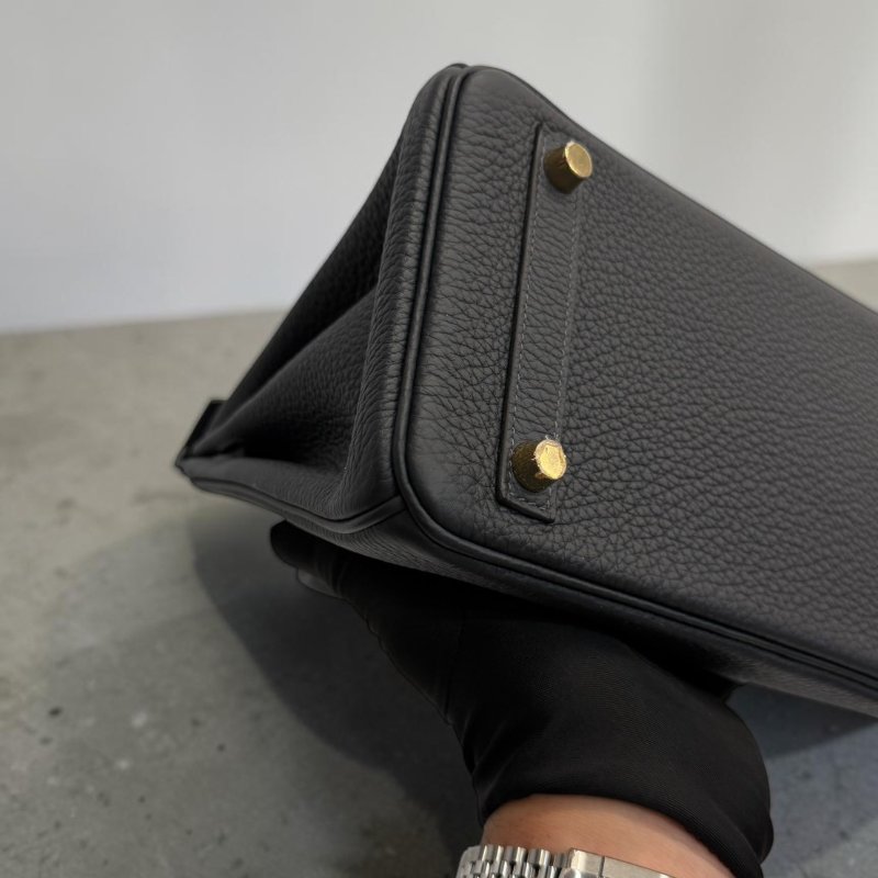 Hermes Birkin25 金釦 膠膜未撕 W刻 Togo皮 臺灣購證正本 全配-13