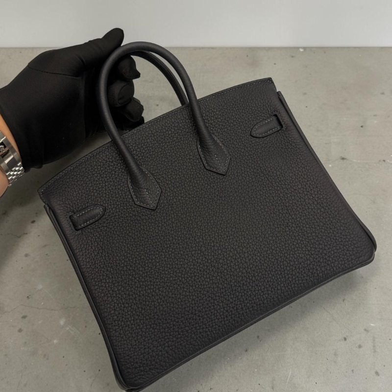 Hermes Birkin25 金釦 膠膜未撕 W刻 Togo皮 臺灣購證正本 全配-15