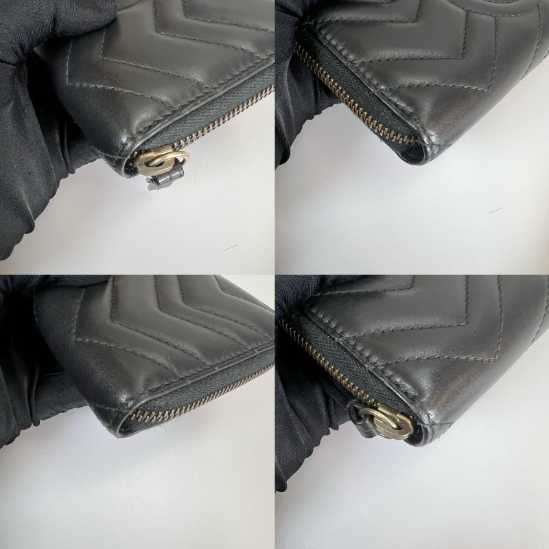 GUCCI 443123 黑色Marmontㄇ拉長夾-8